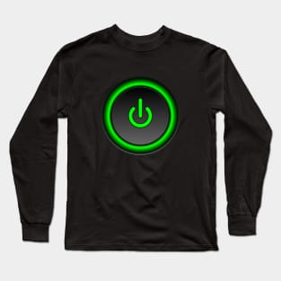 Neon Green Start Button Long Sleeve T-Shirt